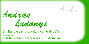 andras ludanyi business card